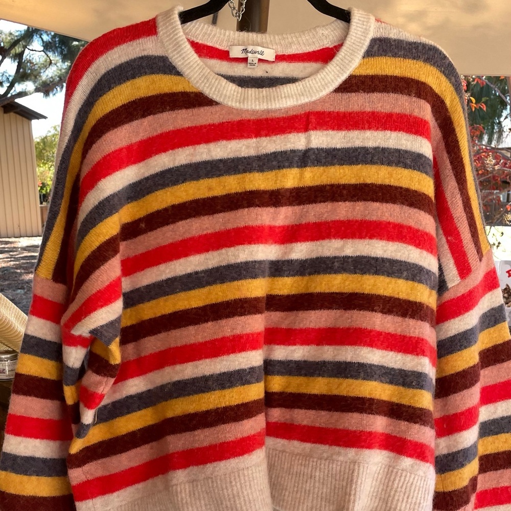 Madewell Striped Knit Sweater - Size Large